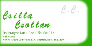 csilla csollan business card