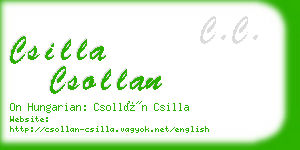 csilla csollan business card